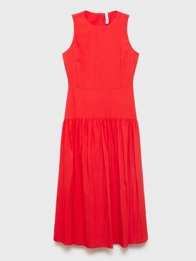 Mango Red Sleeveless Midi Dress